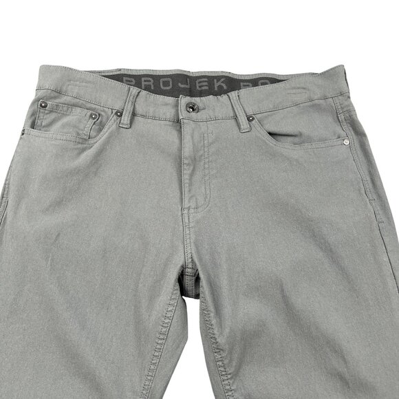 Projek Raw Slim Fit Casual Pants Charcoal Gray Stretch Denim size 36x30 - Picture 5 of 11